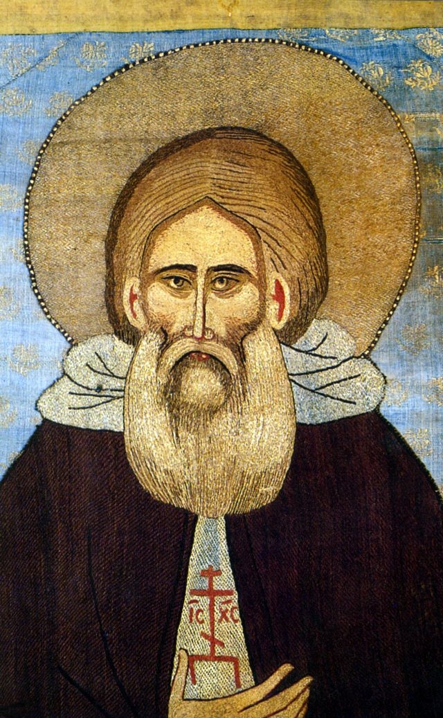 Sergij Radoněžský, roucho na rakev, 15. století