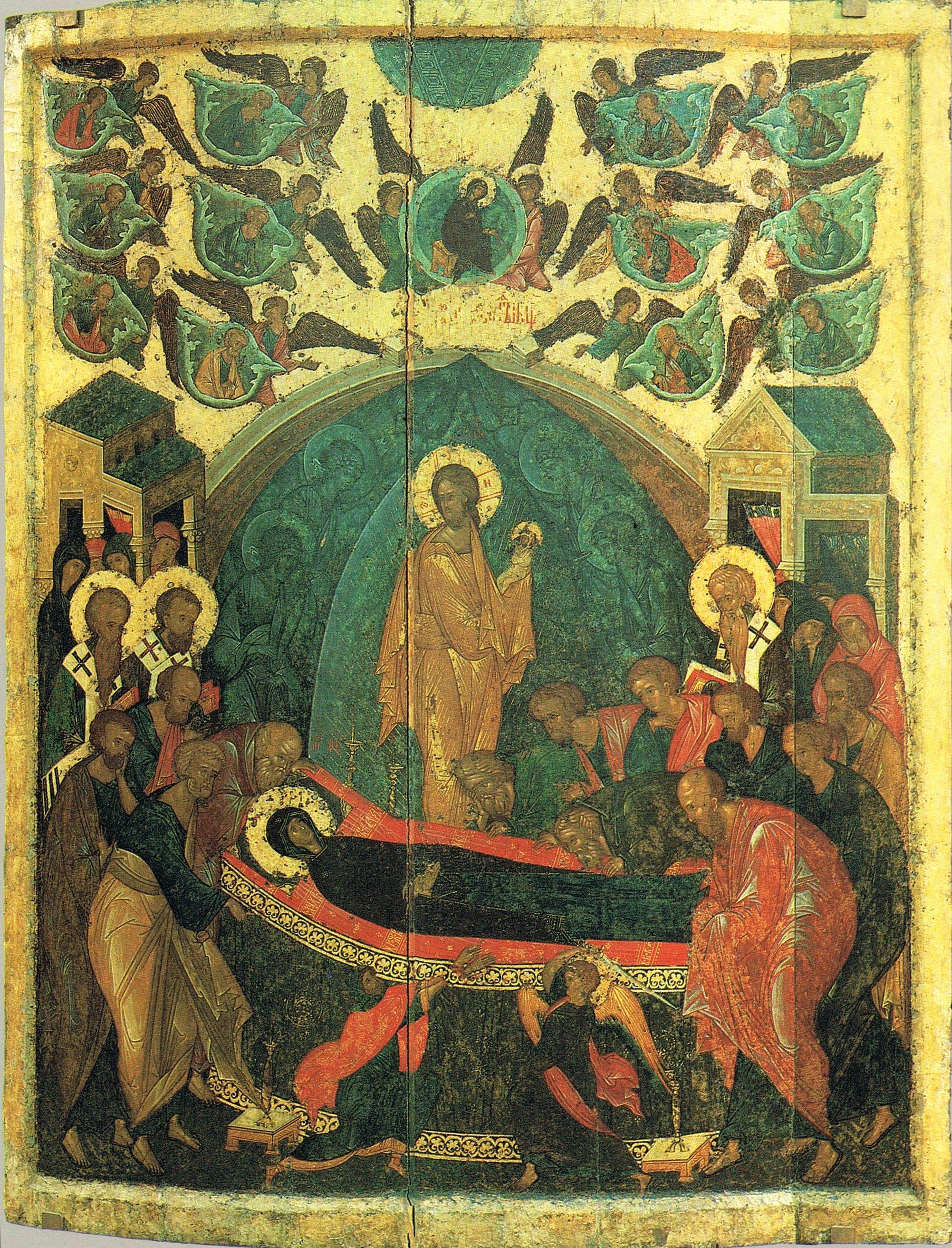 Zesnutí Bohorodičky, ikona, 16. století
