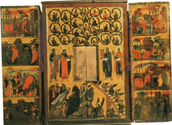 Scény ze Starého zákona, triptych, konec 14. století, Tbilisi