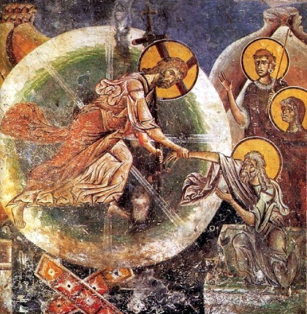 Sestoupení Krista do pekel, srbská freska