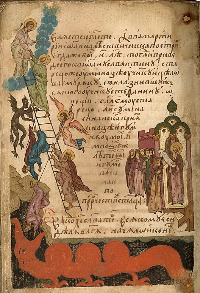 Jan Klimakos, Žebřík, rukopis z roku 1560, Rusko