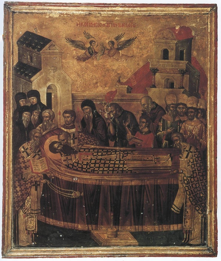 42. Zesnutí sv. Basila Velikého, 15. století