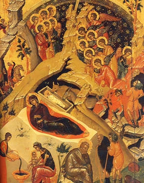 Narození Krista, současná řecká ikona