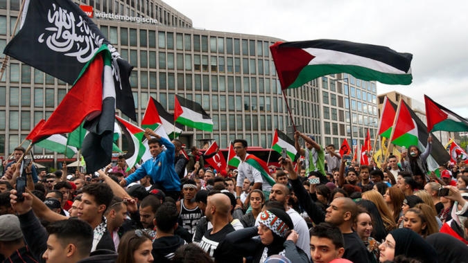 Palestinska demonstrace v Berline, 2014