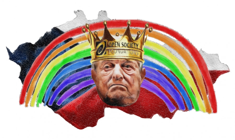 Ilustrativni kolaz - Soros a hnuti LGBT