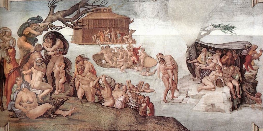 Biblicka potopa, Michelangelova freska ze Sixtinske kaple