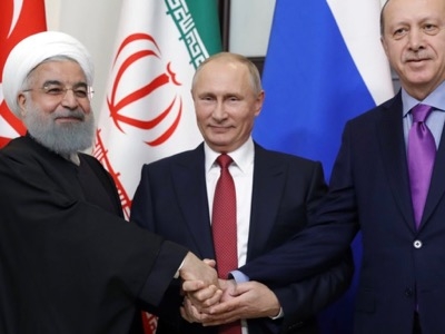 Prezidenti Ruhani, Putin a Erdogan