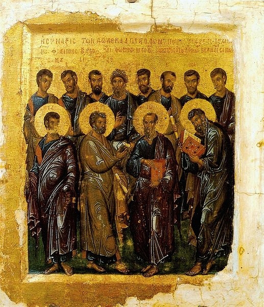 Ikona Dvanáct apoštolů z Muzea výtvarných umění A. S. Puškina.
