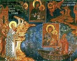 Patriarcha Germanos I. posila po mori Liddskou ikonu Bohorodicku, aby se nedostala do rukou ikonoborcu